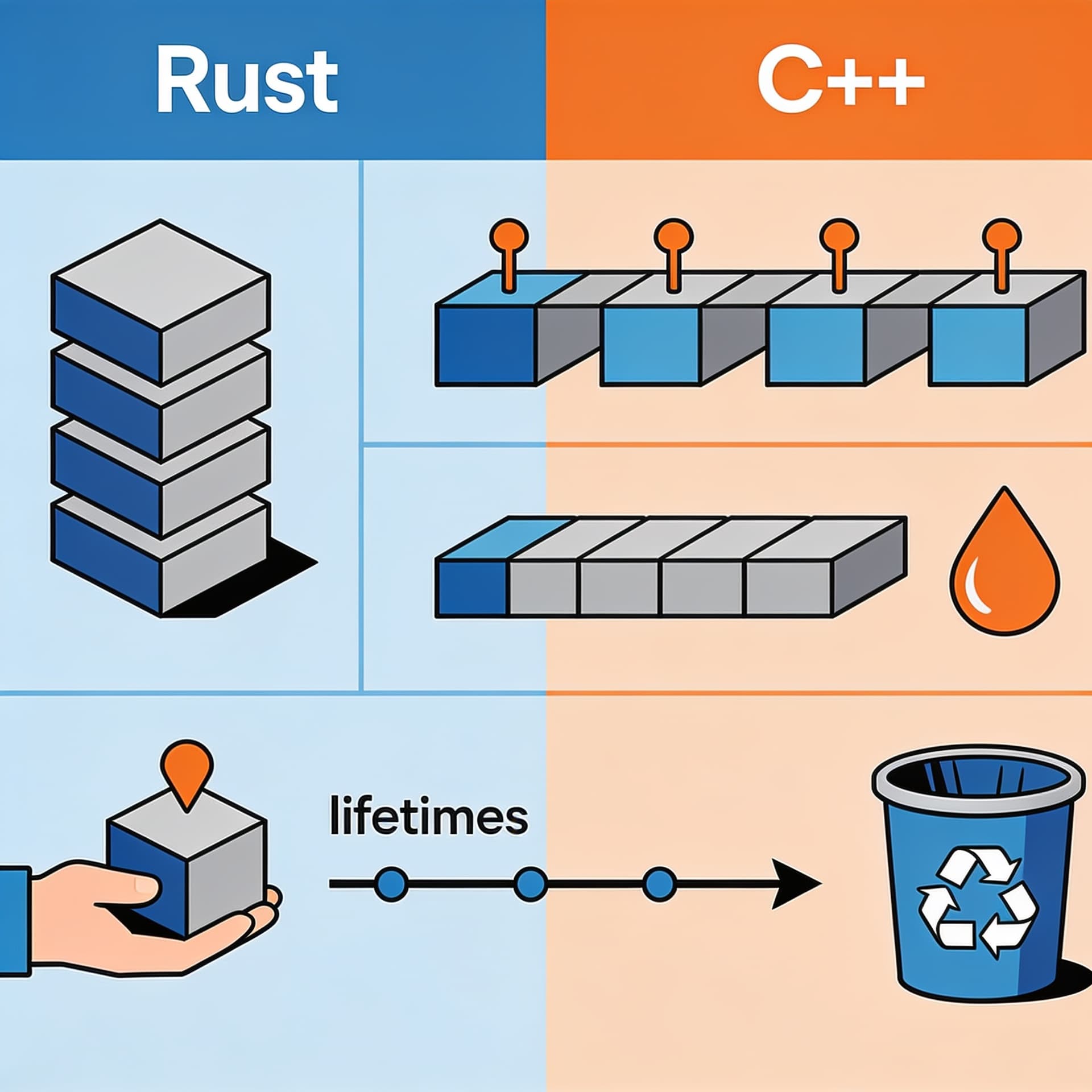 Memory management в Rust: стек, куча и когда данные действительно удаляются