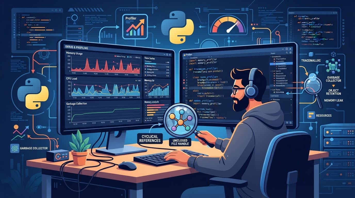 Системный дебаг памяти и производительности в Python: где искать утечки и как проверять гипотезы